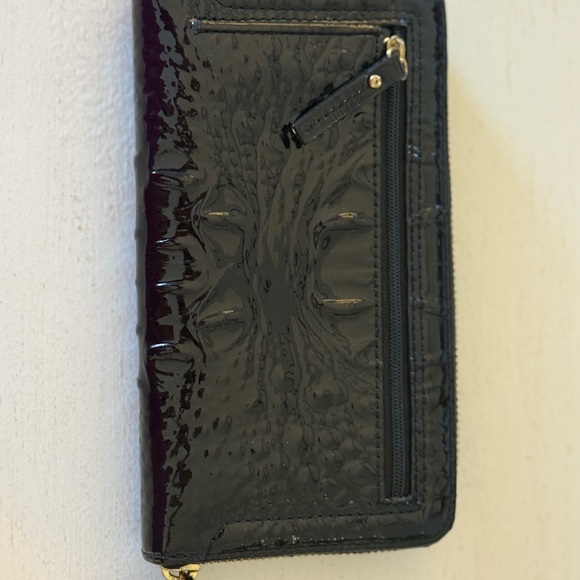 Brahmin Glossy Black Embossed Wallet - Picture 2 of 4